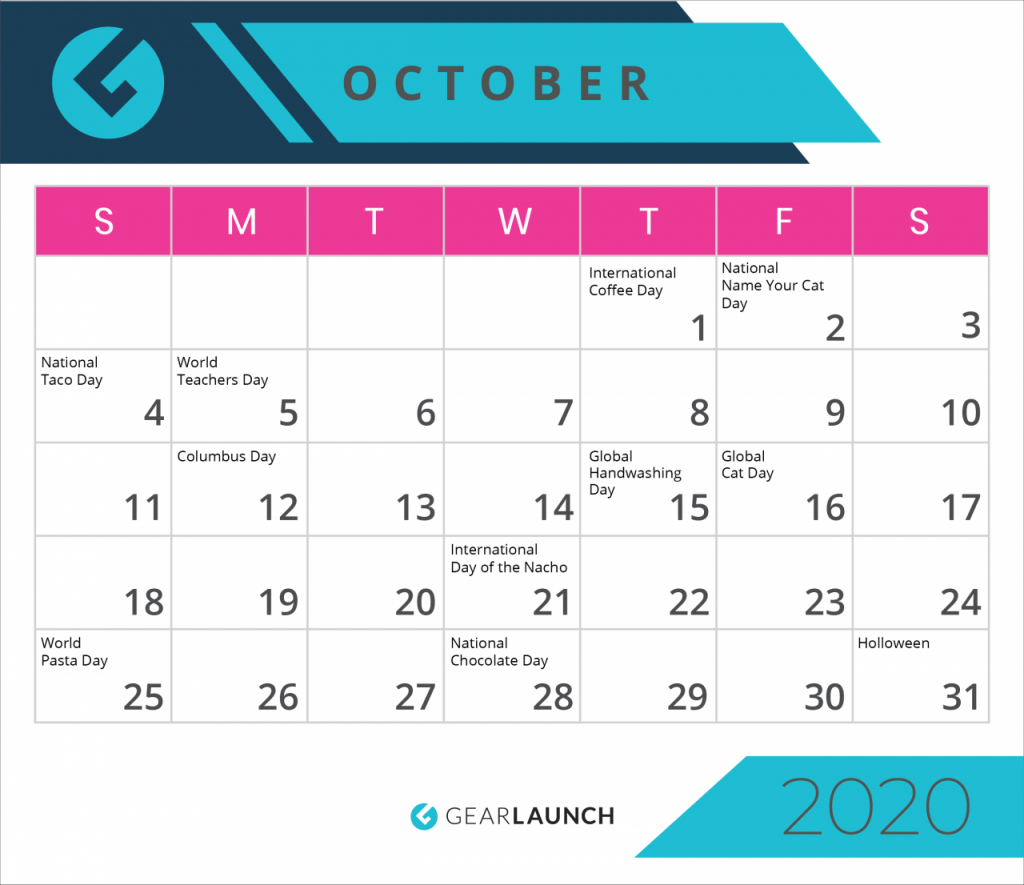 Monthly Planner 2020 October 1