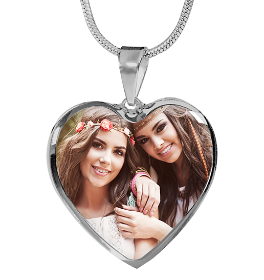 heart necklace friendship silver 2